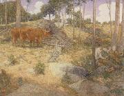julian alden weir Midday Rest in New England oil painting on canvas